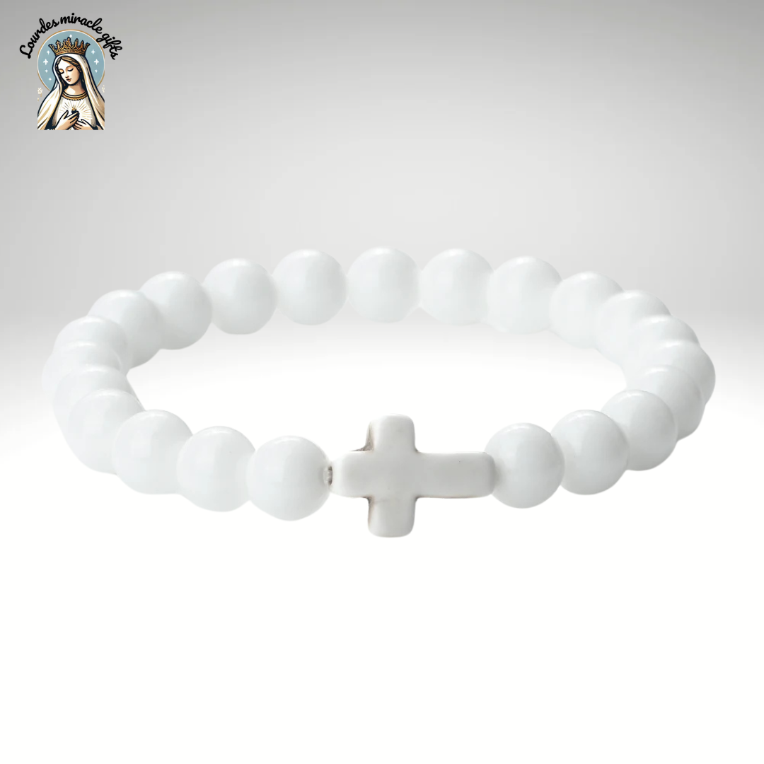 Jesus Cross Stone Bracelet