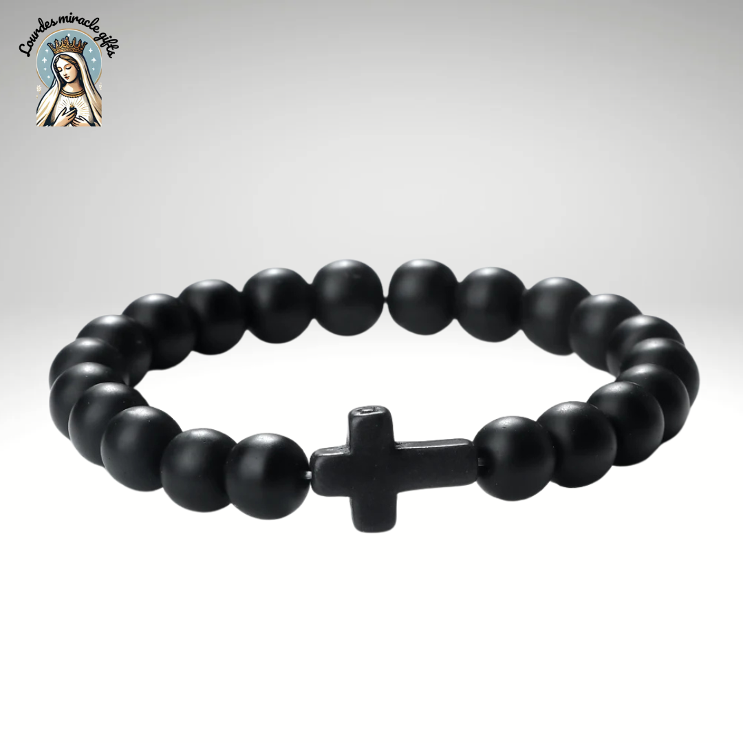 Jesus Cross Stone Bracelet