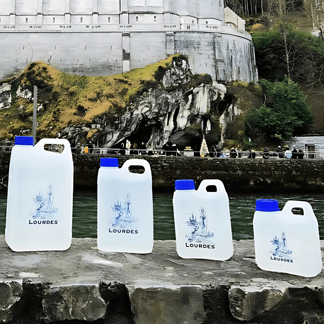 Lourdes Holy Water in Large Jug – Authentic Spring Water from France