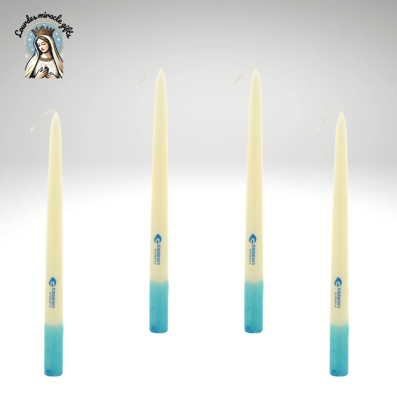 4 Lourdes Candles 35 cm in Display Box