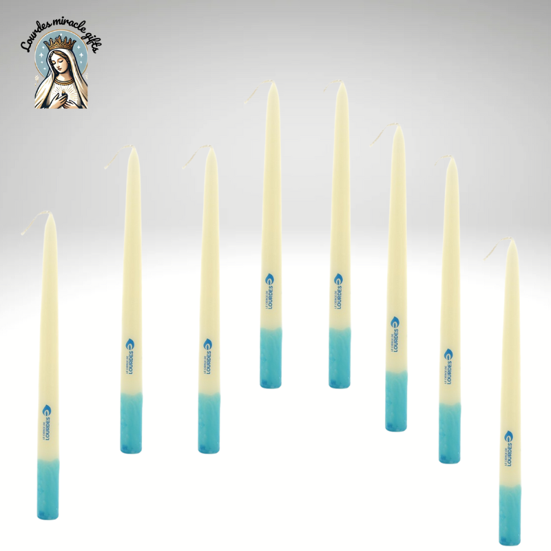 8 Lourdes Candles 35 cm in Display Box