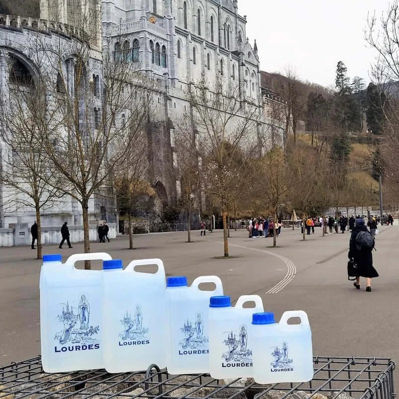 Lourdes Holy Water in Large Jug – Authentic Spring Water from France