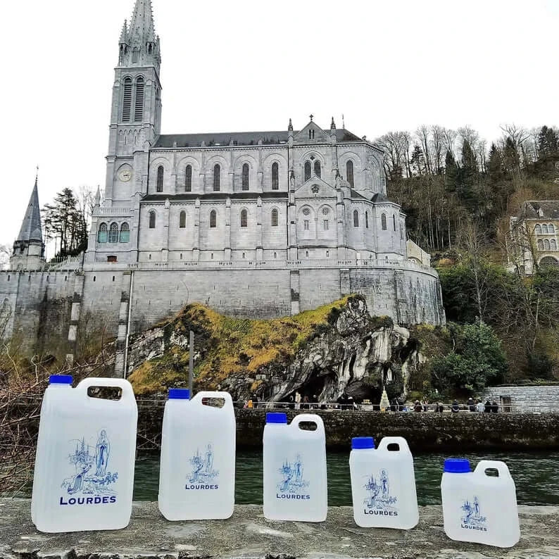 Lourdes Holy Water in Large Jug – Authentic Spring Water from France