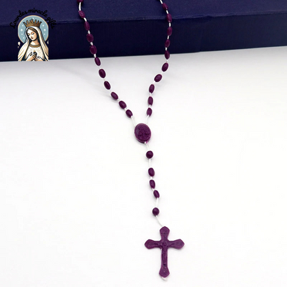 Luminous Catholic Jesus Cross Rosary Necklace