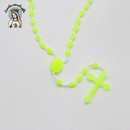 Luminous Catholic Jesus Cross Rosary Necklace