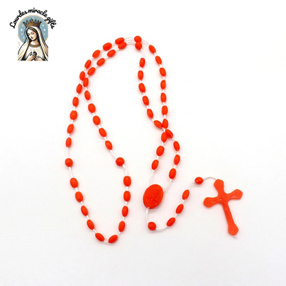 Luminous Catholic Jesus Cross Rosary Necklace