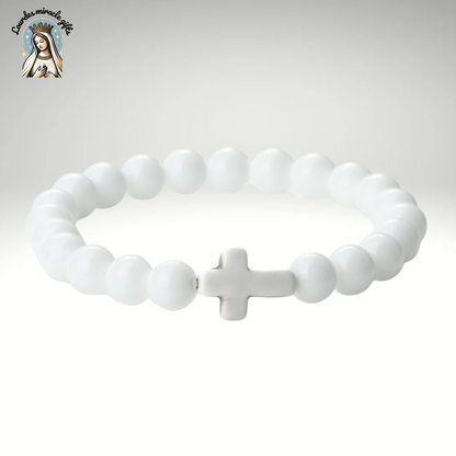 Jesus Cross Stone Bracelet