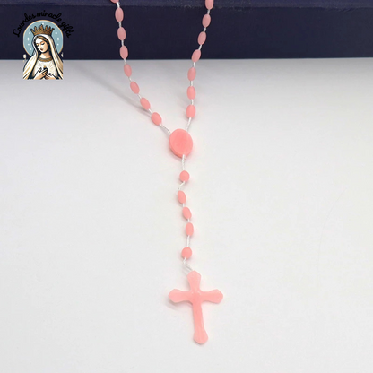 Luminous Catholic Jesus Cross Rosary Necklace