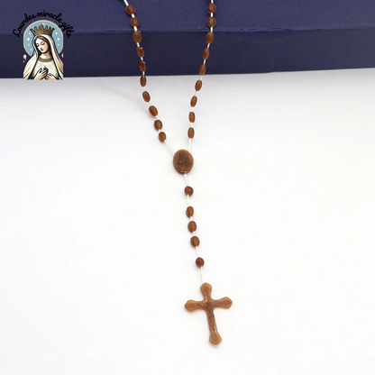 Luminous Catholic Jesus Cross Rosary Necklace