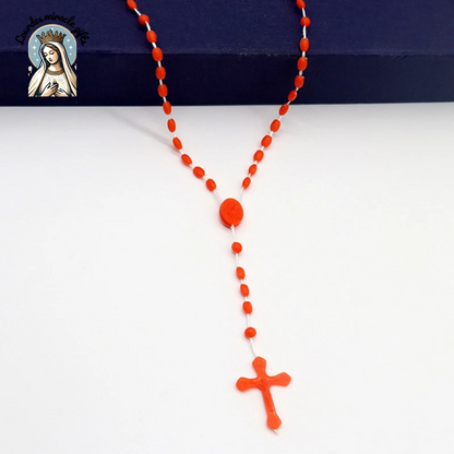 Luminous Catholic Jesus Cross Rosary Necklace