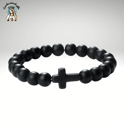 Jesus Cross Stone Bracelet