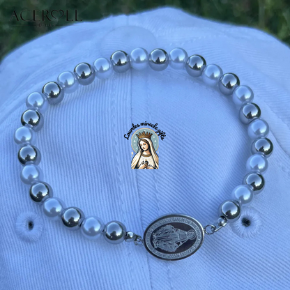 Stainless Steel Faith Bracelet – Saint Benedict, Miraculous Medal, Cross