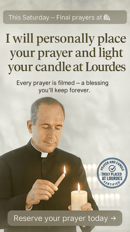 We Place Your Prayer in the Lourdes Grotto and Light a Candle for You — With a Video🎥
