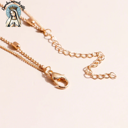 Divine Layers™ – Romantic Cross & Beaded Chain Necklace