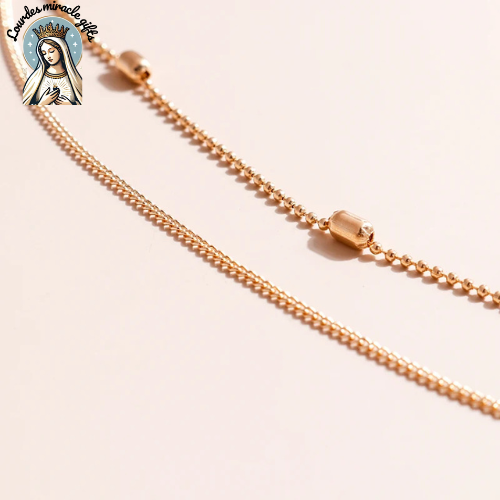Divine Layers™ – Romantic Cross & Beaded Chain Necklace