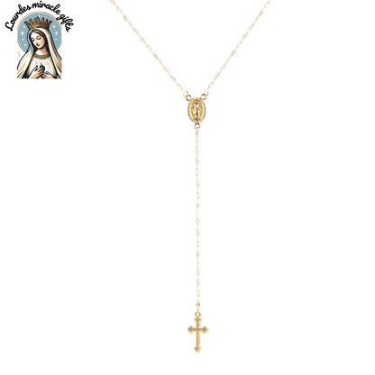 Grace & Glory™ – Virgin Mary & Cross Pendant Necklace