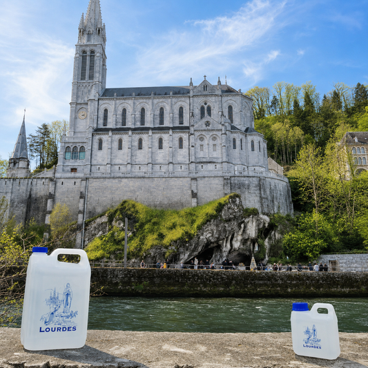 Authentic Lourdes Holy Water – 1.8L & 4.5L Large Jugs – Direct from Lourdes, France