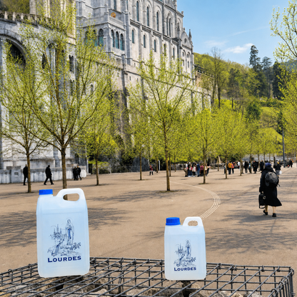 Authentic Lourdes Holy Water – 1.8L & 4.5L Large Jugs – Direct from Lourdes, France